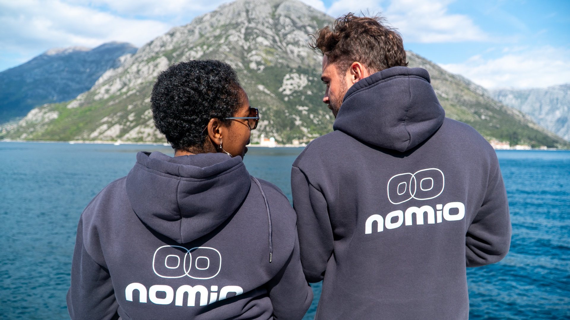 Two Nomio community members overlooking the Bay of Kotor